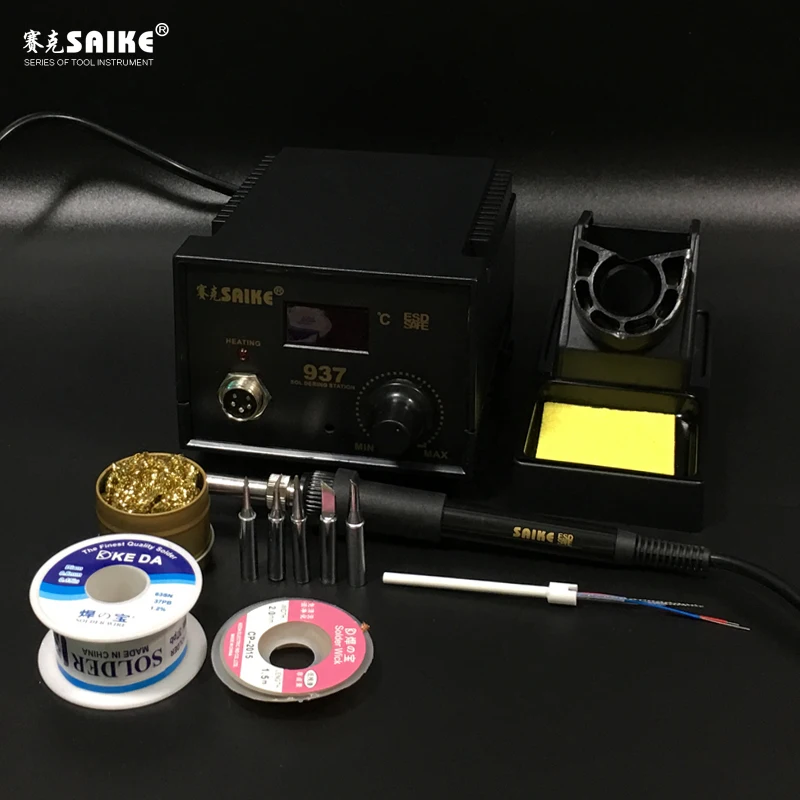 Паяльная станция SAIKE 937 электрический паяльник с цифровым дисплеем и