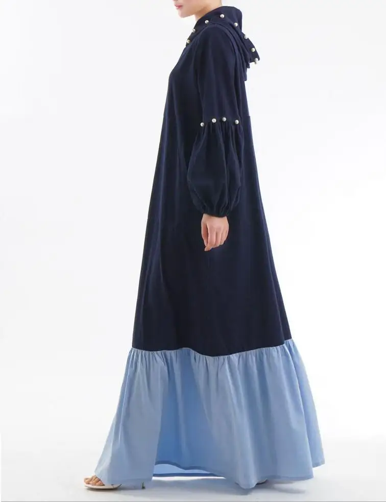 Женское мусульманское платье макси в этническом стиле повседневное лоскутное с