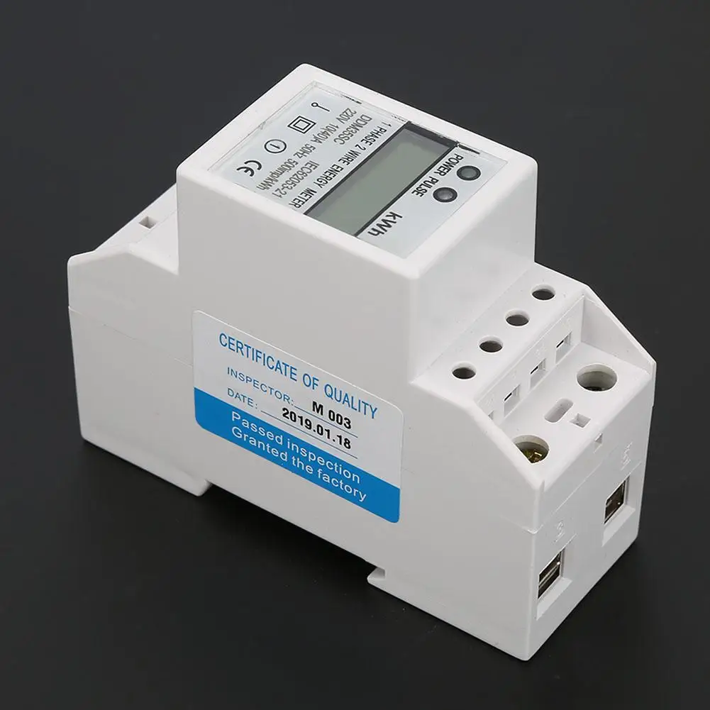 Счетчик энергии 220V 230V 50Hz 60Hz DDM35SC однофазный 2P LCD din рейка кВт/ч Ватт час счетчик