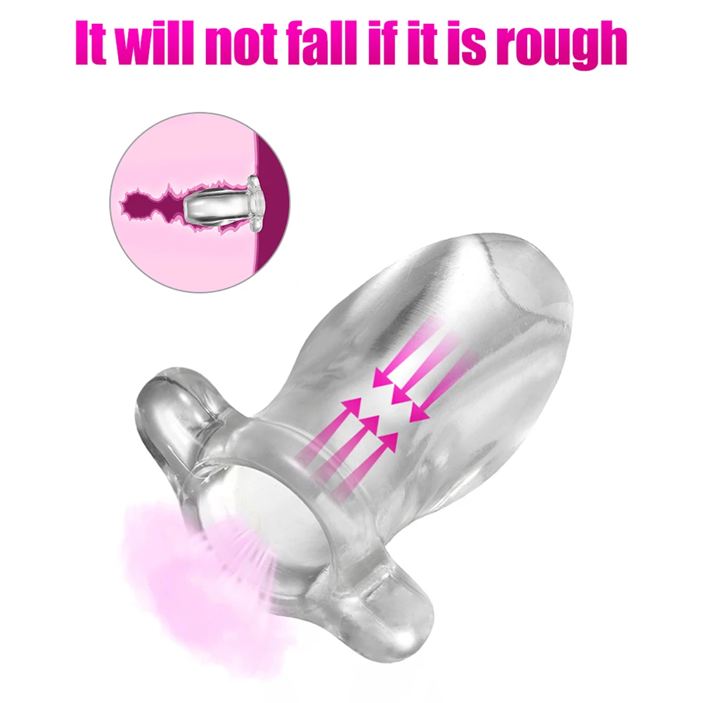 Секс-игрушки полый Анальная пробка задний двор прозрачная подглядывающая Анус