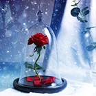 Горячая Распродажа, подарок на день Святого Валентина, искусственная вечная роза, Красавица и чудовище, красная роза для украшения дома, романтический подарок на день рождения