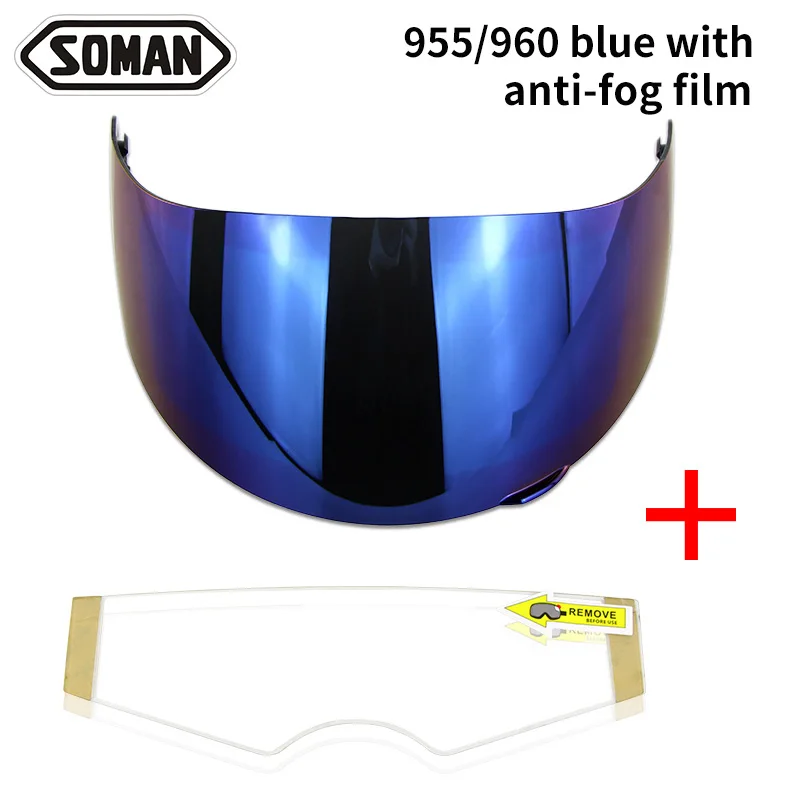 Soman мотоциклетный шлем 955/960 casco козырек с противотуманной пленкой capacetes Запчасти и