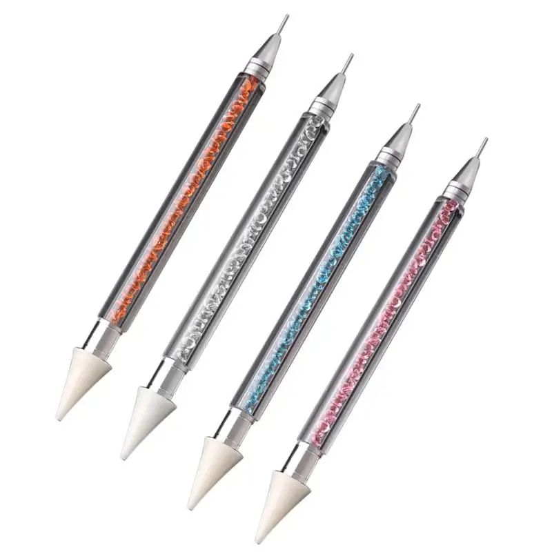 1 шт восковая головка двойная дизайн ногтей инструменты Стразы распиловка ручка