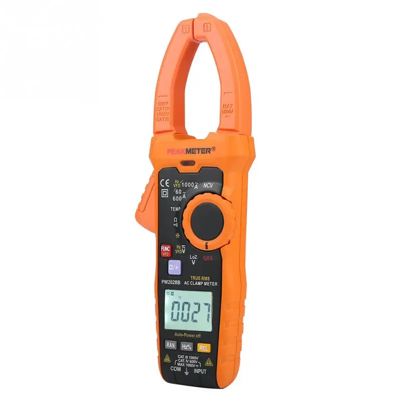 Цифровой мультиметр PEAKMETER PM2028A/B 6000 отсчетов цифровой ЖК зажим Бесконтактный
