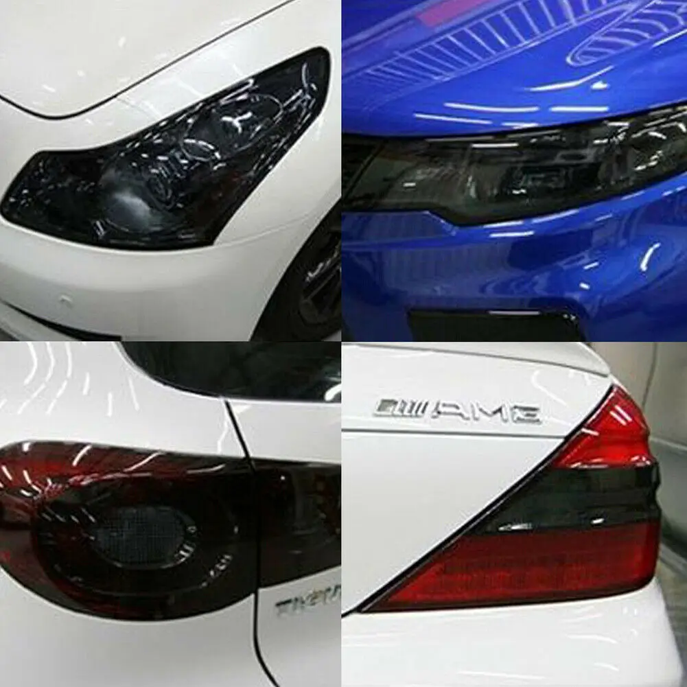 Матовая черная Тонировочная пленка фары задние фонари автомобильные виниловые