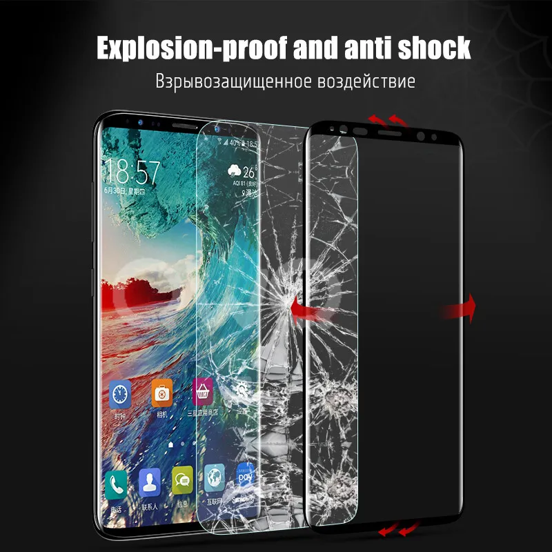 8D защита для экрана Samsung Galaxy S9 S8 A6 A8 Plus A750 A7 2018 S7 Edge защитный чехол из закаленного