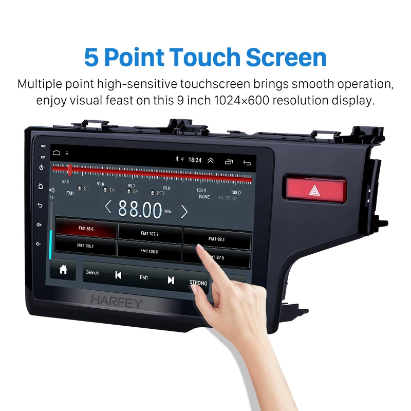 Harfey Android 9 1 HD 10 &quotмультимедийный плеер 2Din автомобильный GPS Авторадио Navi Wifi Bluetooth 3G