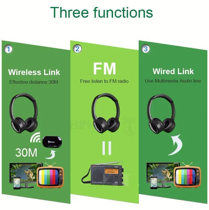 Bingle B616 многофункциональный стерео с микрофоном FM-радио для MP3 ПК Аудио гарнитура