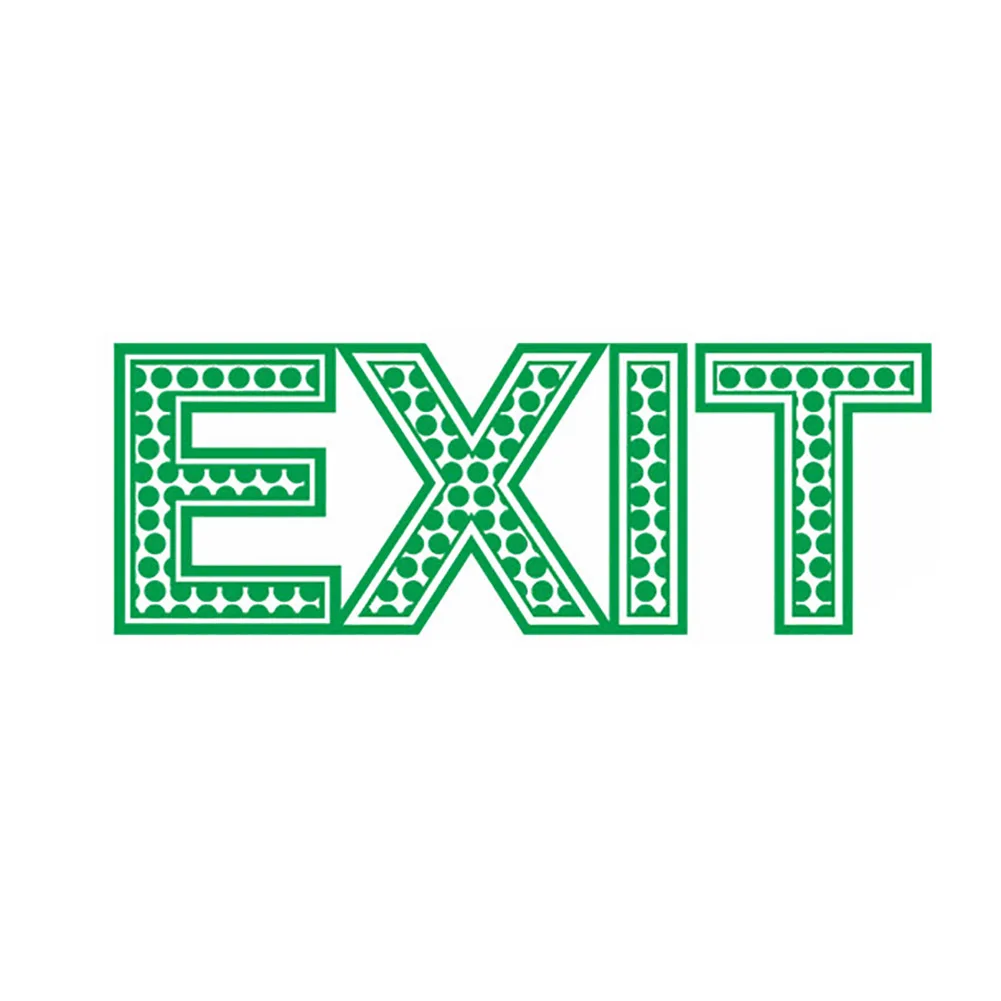 Luminous Green Light Exit Wall Sticker Decal Emergency Door Gate Safety Sign Room Decoration Stickers | Дом и сад