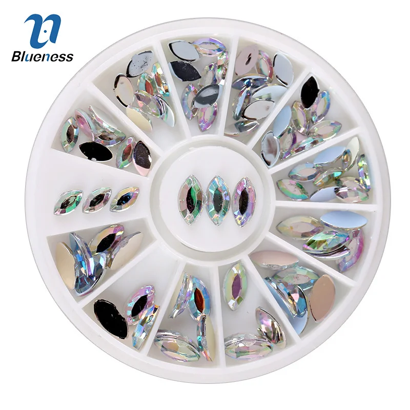 2 размера AB с лошадью из стразов глаз маркиза для 3D гвоздики нейл-арта кристальный
