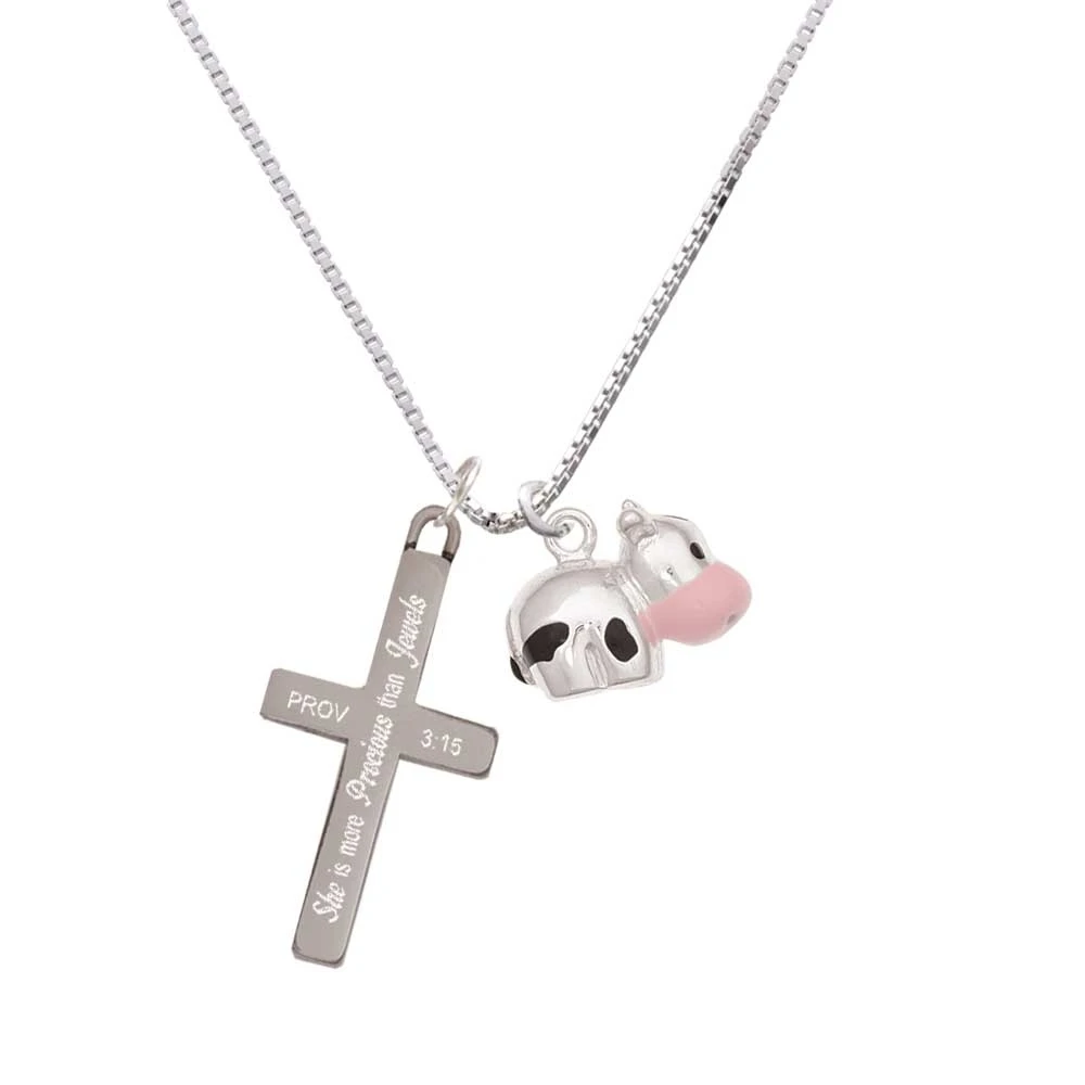 Пятнистая Корова она более драгоценное крест ожерелье|Подвески| |