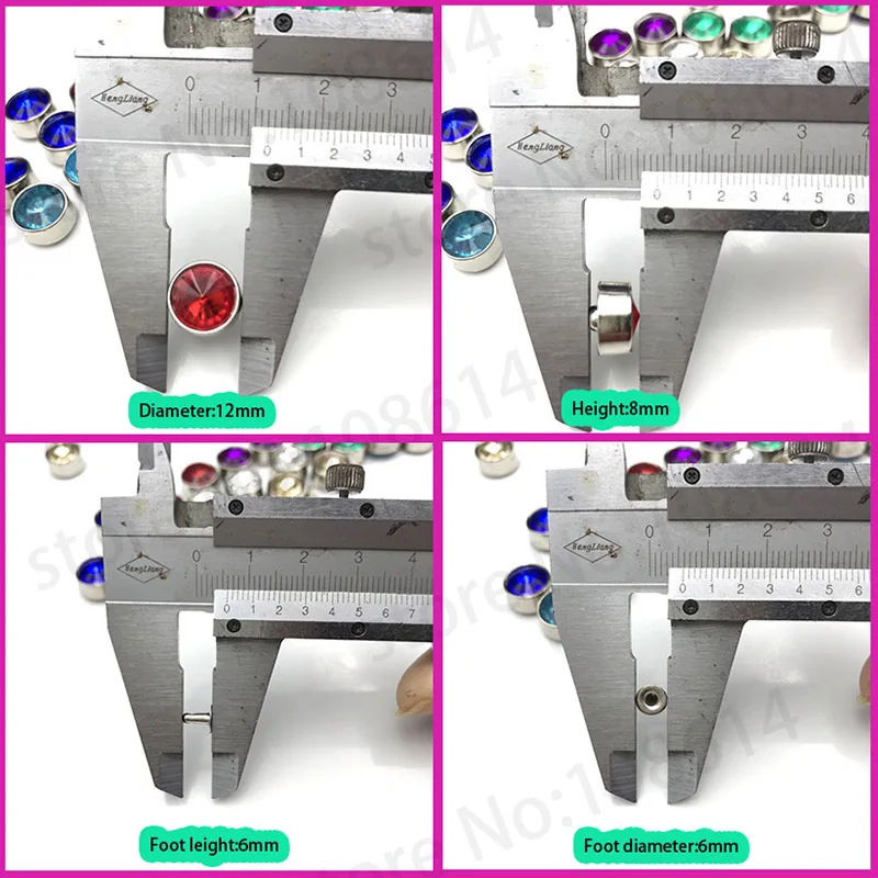 DIY Новое поступление конус заклепки стеклянный камень для одежды красочный и