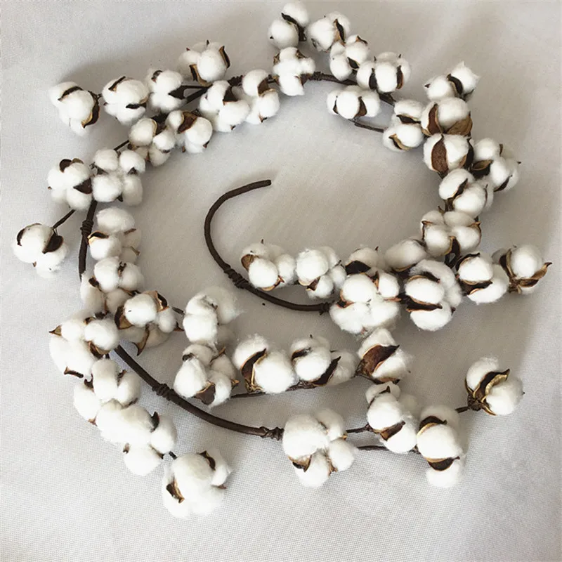 Новинка Имитация хлопковой гирлянды 5 футов Гирлянда регулируемые стебли Декор