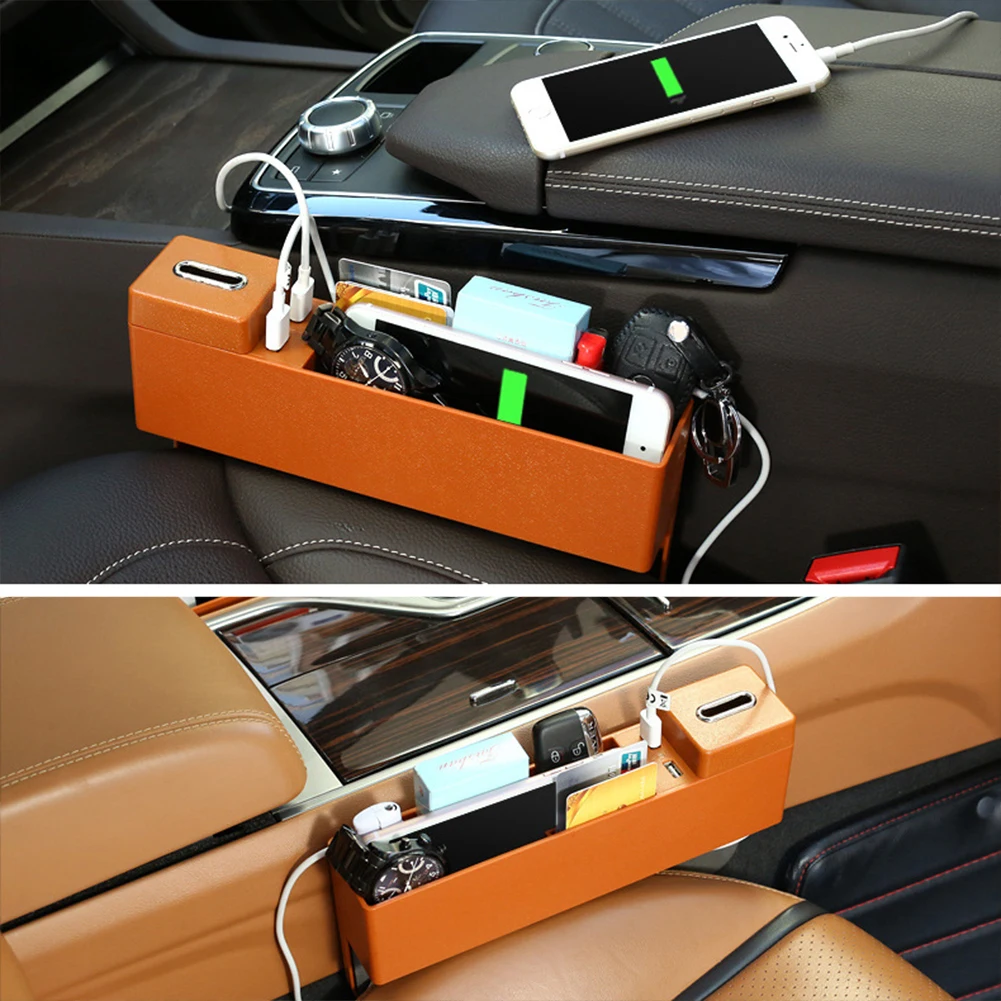 

Multifunctional Car Seat Side Box Seat Crevice Storage Organizer with Coin Box