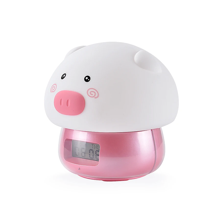 Kids Bedroom Usb Charging Alarm Clock Night Light Easy Setting Remote Control Soft Pat Cute Colorful Decorative Led Cartoon Pi | Дом и сад