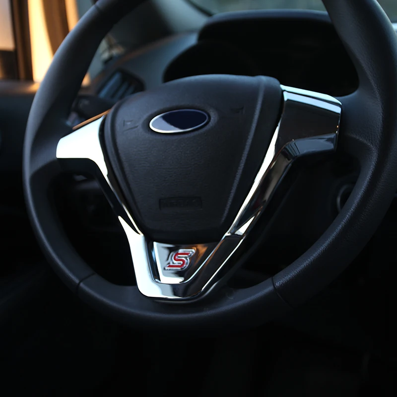 ABS рулевое колесо с отделкой наклейки блестками для Ford Ecosport 2013 2016 Новинка Fiesta 2012