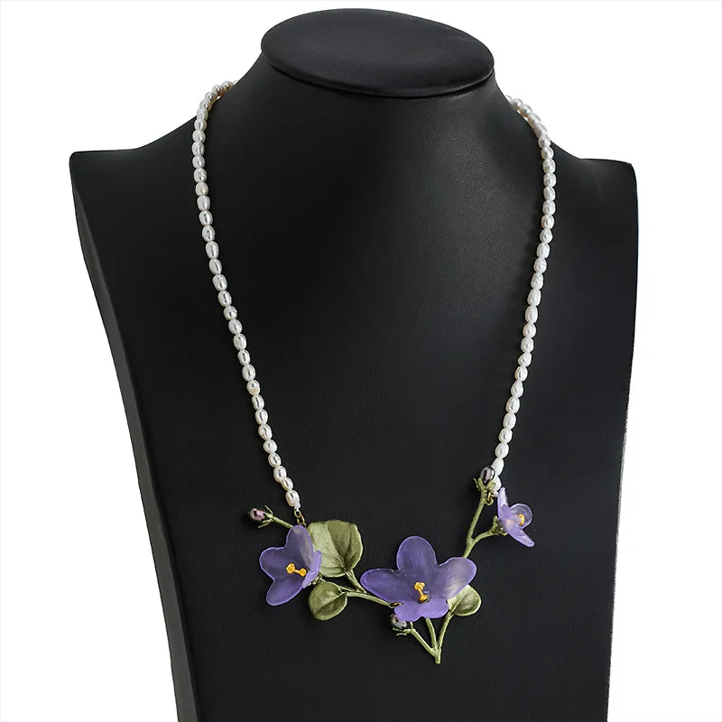 

Бесплатная доставка новый продукт в африканском стиле фиолетового цвета с украшением из ожерелье из натурального жемчуга