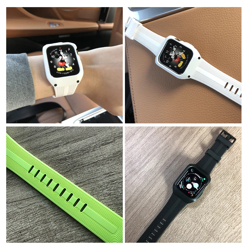 Противоударный чехол для Apple Watch Series 4 ремешок iWatch 40/44 мм Correa прочный защитный из