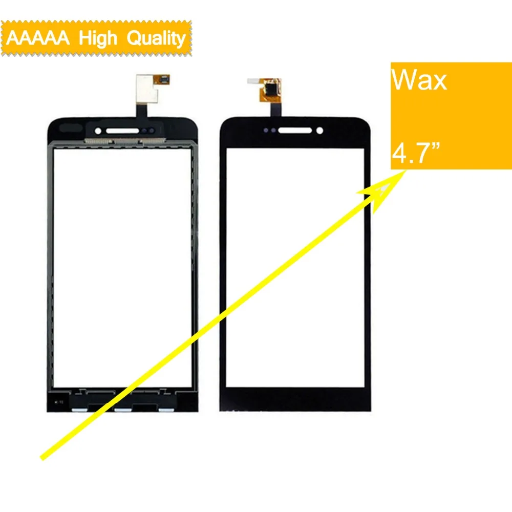 

10Pcs/lot For Wiko Wax Touch Screen Panel Sensor Digitizer Front Outer Glass Touchscreen Wax Touch Panel Black Replacement