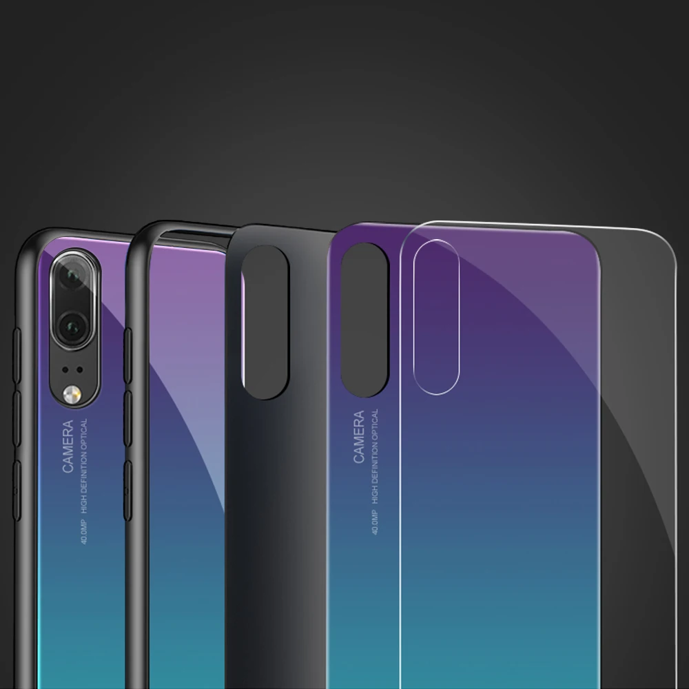Чехол-накладка из закаленного стекла для Huawei P30 pro градиентный чехол телефона lite P
