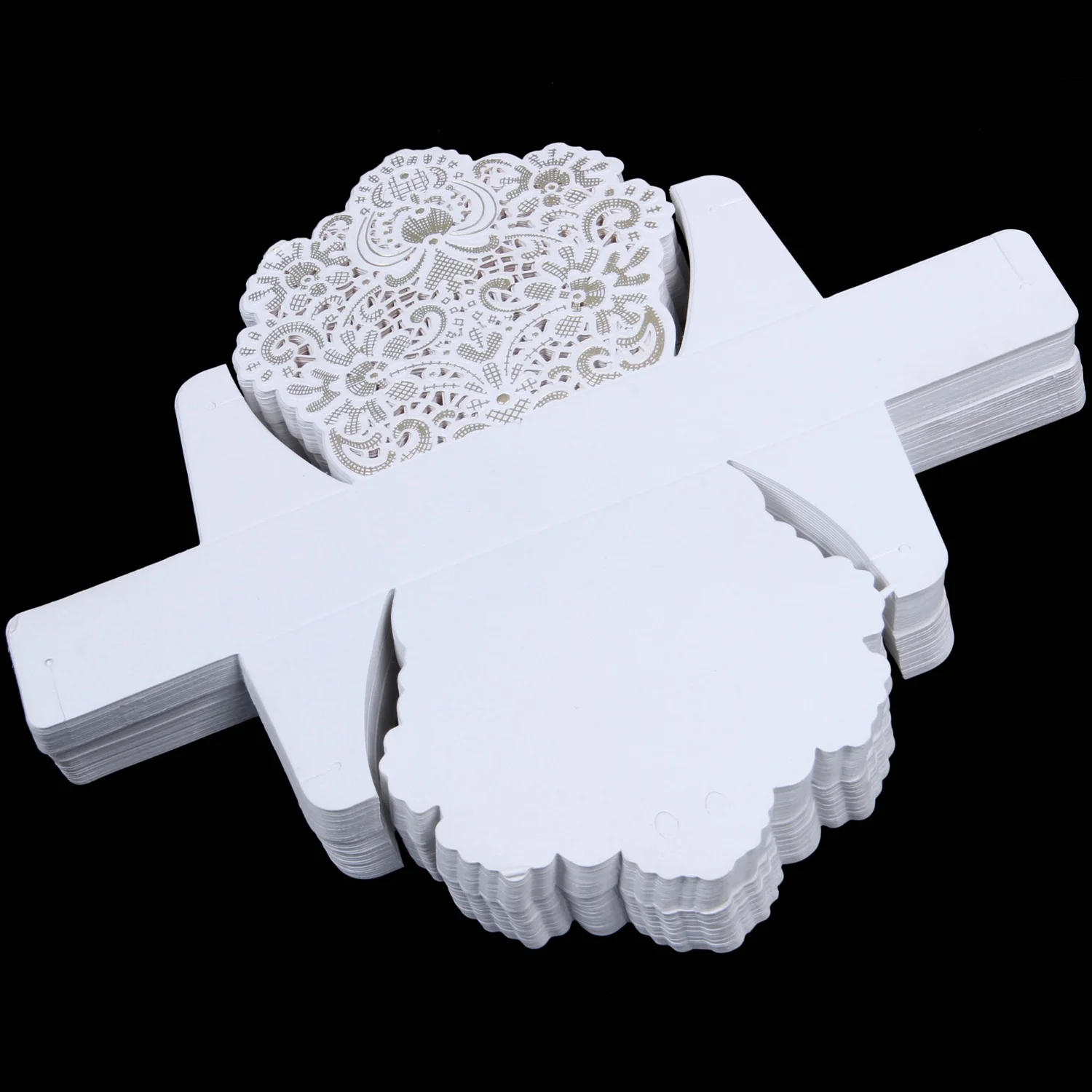 100pcs white lace candy box hollow |