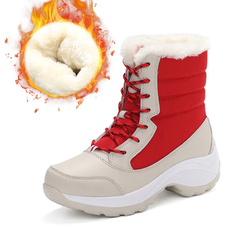 SONDR botas nieve mujer цвет белый черный красный ботильоны на резиновой подошве со
