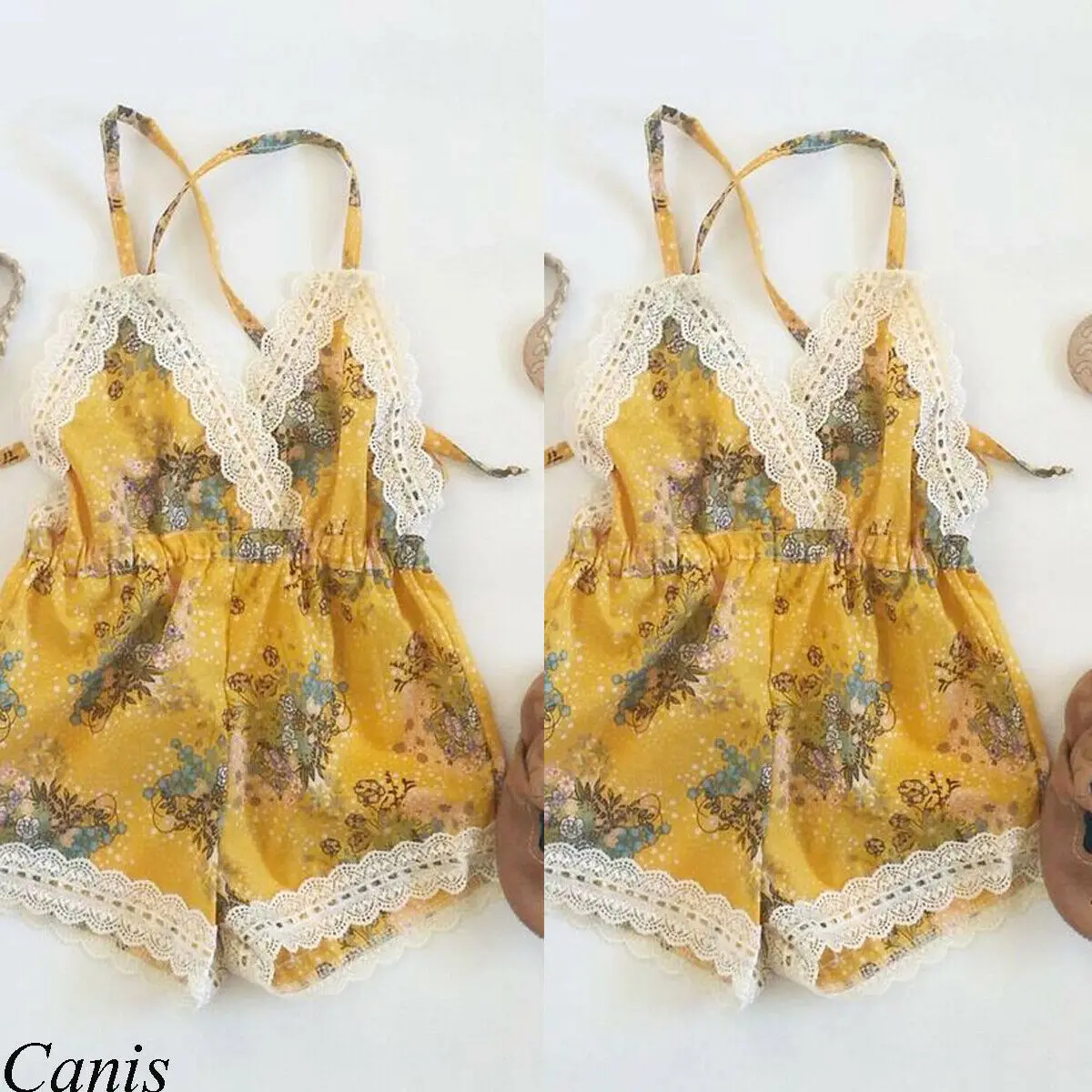 Кружевное цветочное на лямках для новорожденных девочек, комбинезон, пляжный костюм, одежда