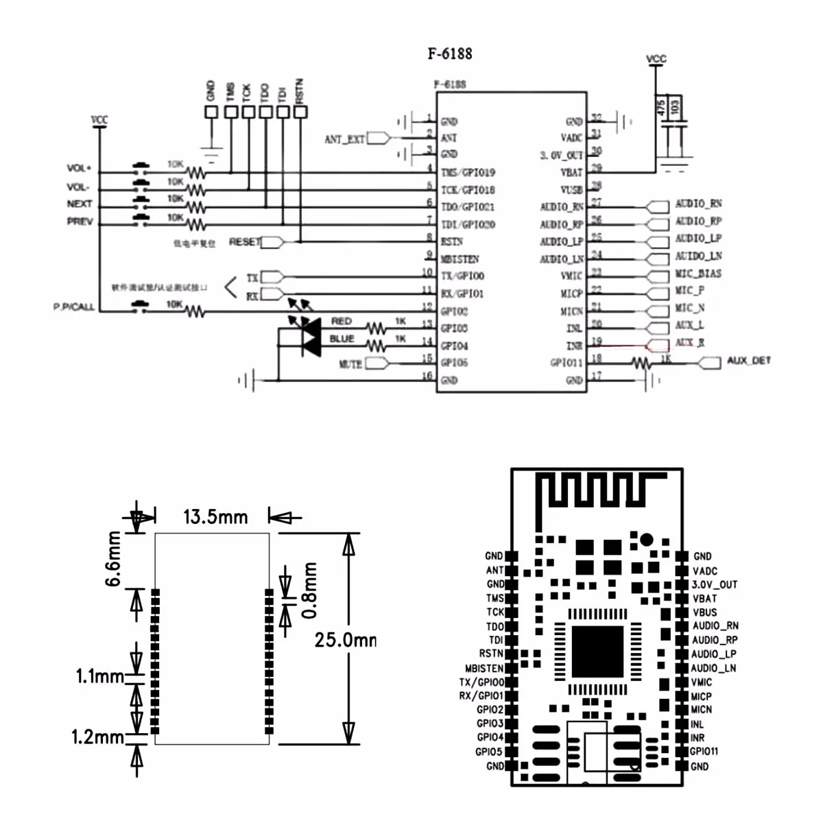 LEORY 1 шт. динамик беспроводной стерео аудио модуль bluetooth передача DIY AT команды