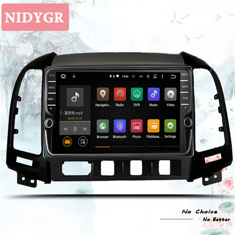 Android 10 0 автомобильный dvd плеер радио для hyundai santa fe 2006 2012 с bluetooth Carplay dsp rgb WiFi GPS