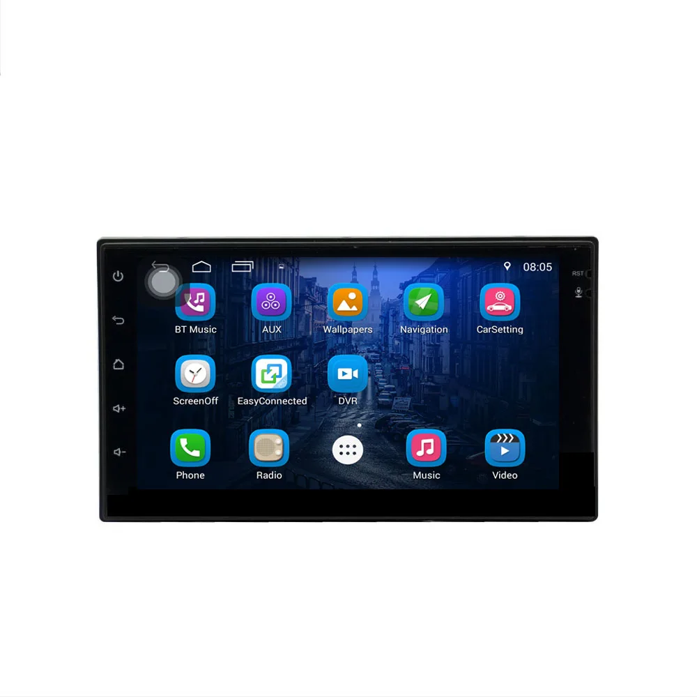 Прямоугольник 7175 Универсальный 7 дюймов 2 Din Android 6 0 Автомобильный мультимедийный