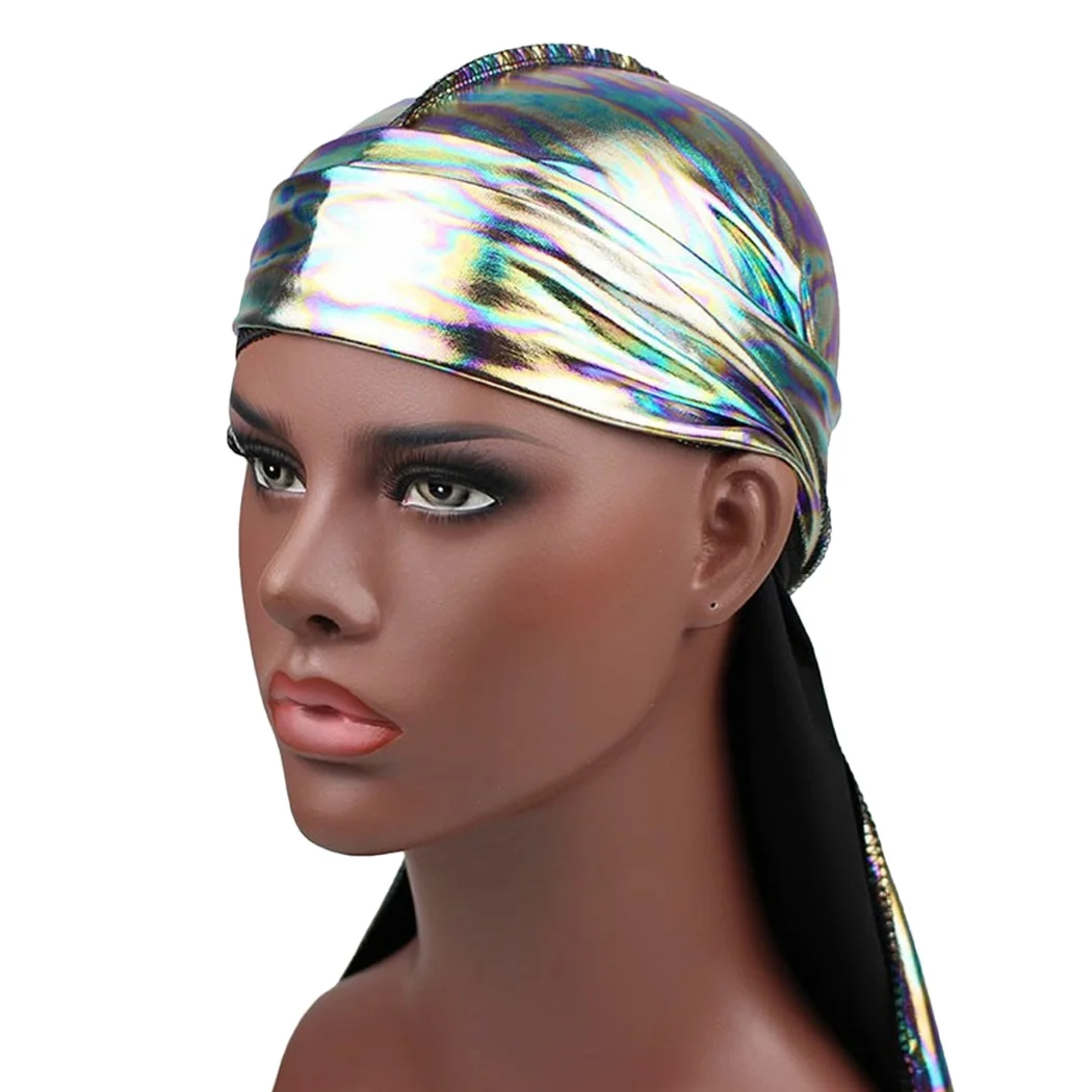 9 цветов для мужчин Durag Тюрбан волны тряпки шляпа с камуфляжным принтом