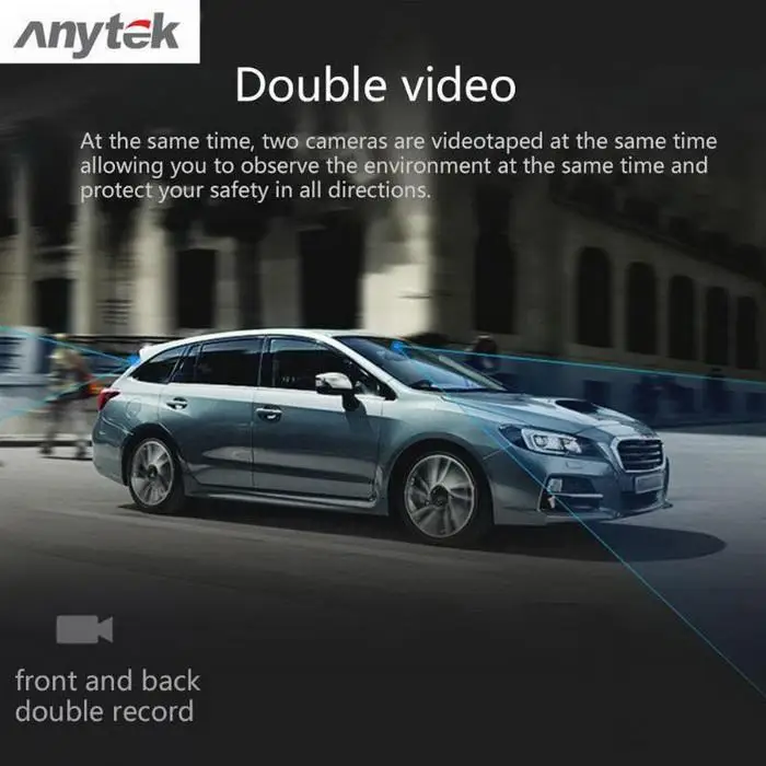 Anytek B33 5 дюймов 1080P FHD Автомобильный видеорегистратор сенсорная камера в зеркале