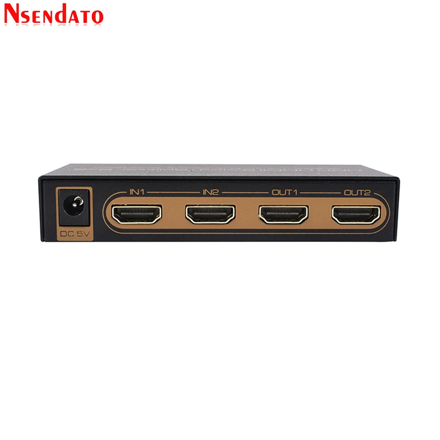 4K * 2K HDR HDMI переключатель сплиттер 2x2 2 в Выход 4k @ 60 Гц шкала вниз аудио EDDID
