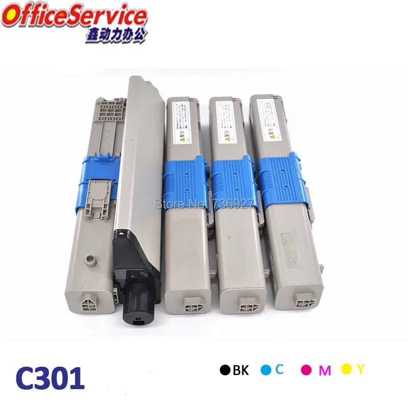 1 комплект картриджей тонера C301 для Okidata C321 MC332 MC342 | Компьютеры и офис