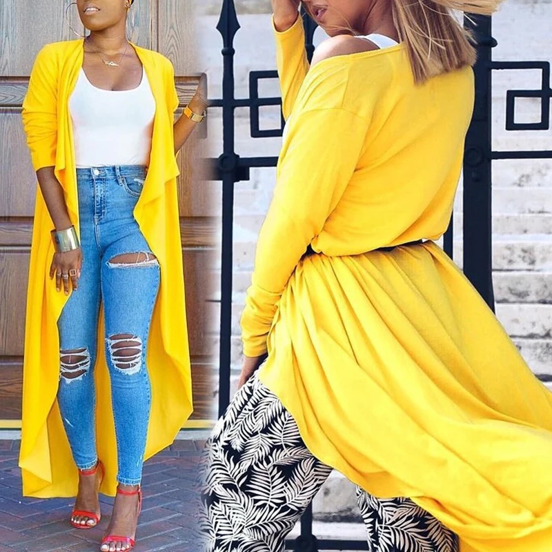 Летний женский хлопковый длинный кардиган солнцезащитное макси платье куртка