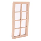 Кукольный домик 112, миниатюрный, неокрашенный, деревянный, 8-панельный, аксессуар для дверного окна