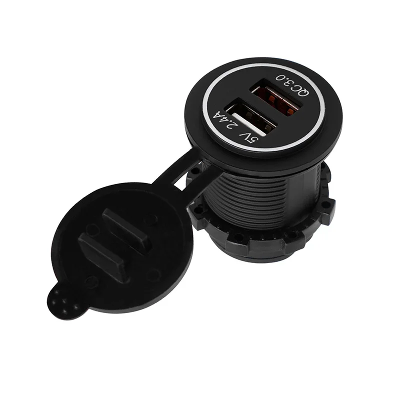 CARCHET автомобильный мотоцикл RV супер быстрая зарядка QC 3 0 двойной USB Авто ATV телефон