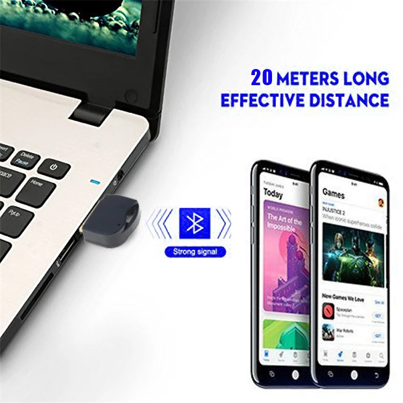 Миниатюрный Bluetooth адаптер Kebidumei USB ключ для компьютера беспроводной 4 0