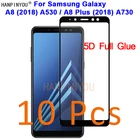 10 шт. для Samsung Galaxy A8 A530A8 Plus (2018) A730 5D полное покрытие из клея закаленная Защитная стеклянная пленка для экрана