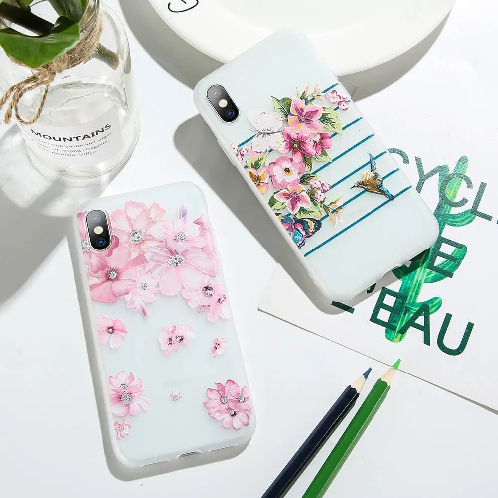 KISSCASE Модный цветочный чехол для iPhone 6 6S 7 8 Plus X XS MAX XR Ультратонкий Мягкий ТПУ чехлы