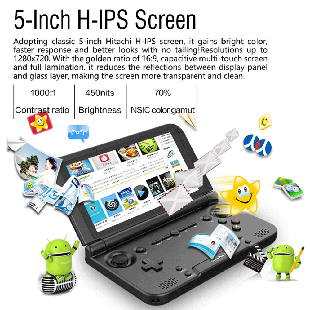 GPD XD Plus геймпад планшетный ПК игровая консоль 5," сенсорный экран 1280*720 Bluetooth 4,1 Android 7,0 портативная игра 4GB32GB MT8176