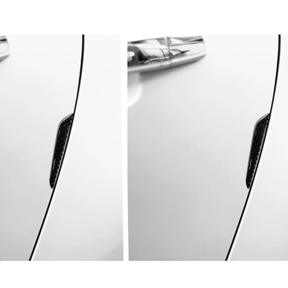 4 Pcs Carbon Fiber Car Doors Edge Guards Protectors Universal Side Protection Bumper Protector Trim Guard Sticker | Автомобили и