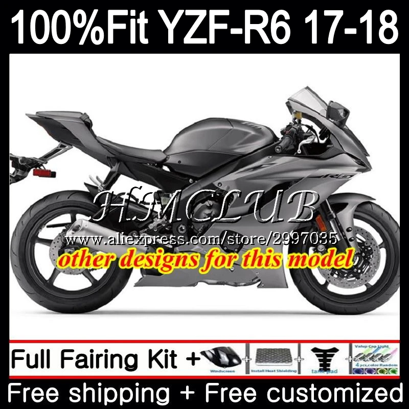 Корпус инжектора для YAMAHA YZF600 YZF R6 2017 2018 3HC. 5 600 R 6 17 YZFR6 18 обтекатель комплект белый
