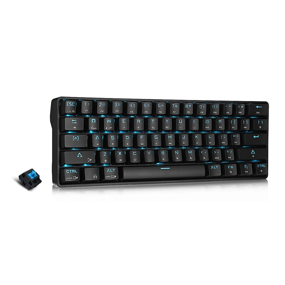 Zeepin DK61 BT4.0 проводной Bluetooth двойного режима Механическая игровая клавиатура 61