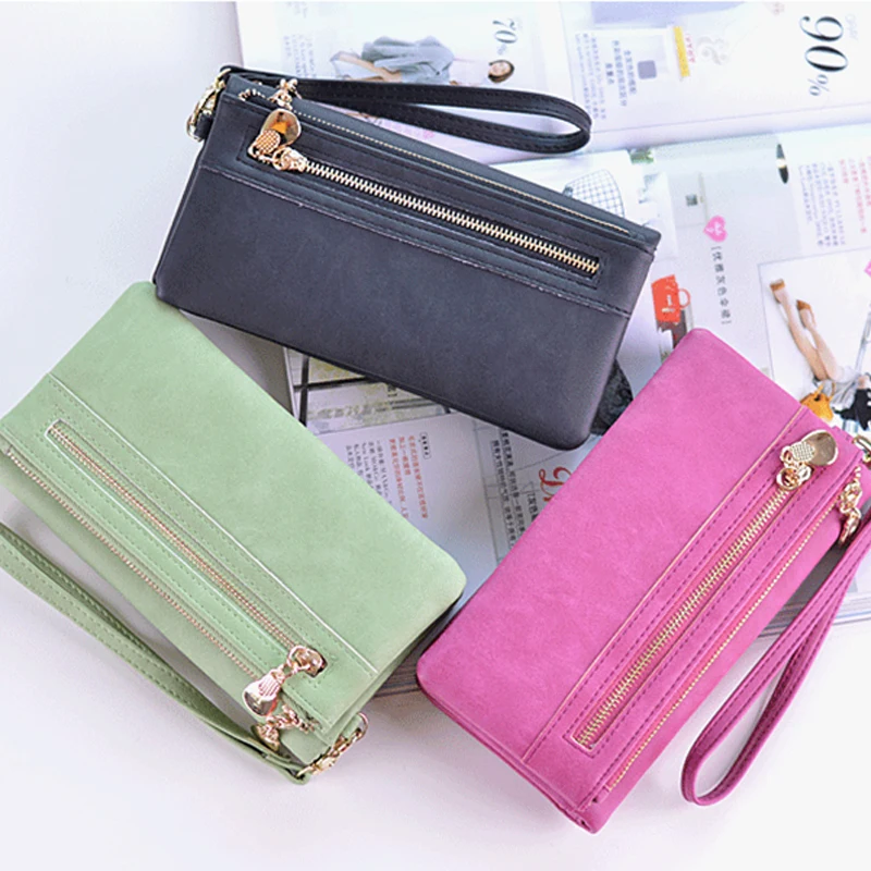 Women Lady PU Leather Clutch Envelope Wallet Long Card Holder Case Purse Handbag | Багаж и сумки