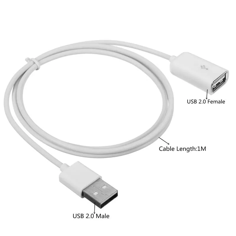 OcioDual кабель Alargador Prolongador USB 2 0 мачо женский компьютер PC Blanco de a para удлинитель 1 м