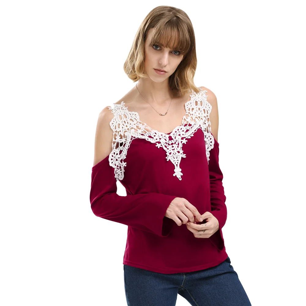 Винтажный Топ Chemise Femme белая кружевная черная Ретро блузка сексуальная Женская