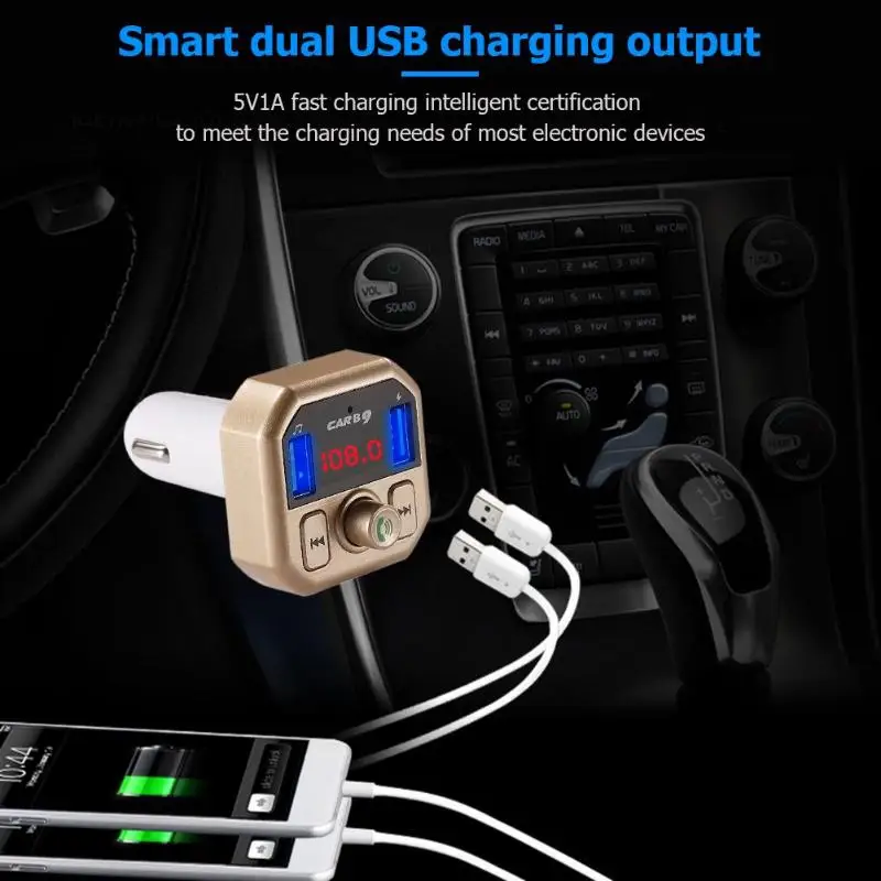 Bluetooth автомобильный fm-передатчик беспроводной радио адаптер USB зарядное