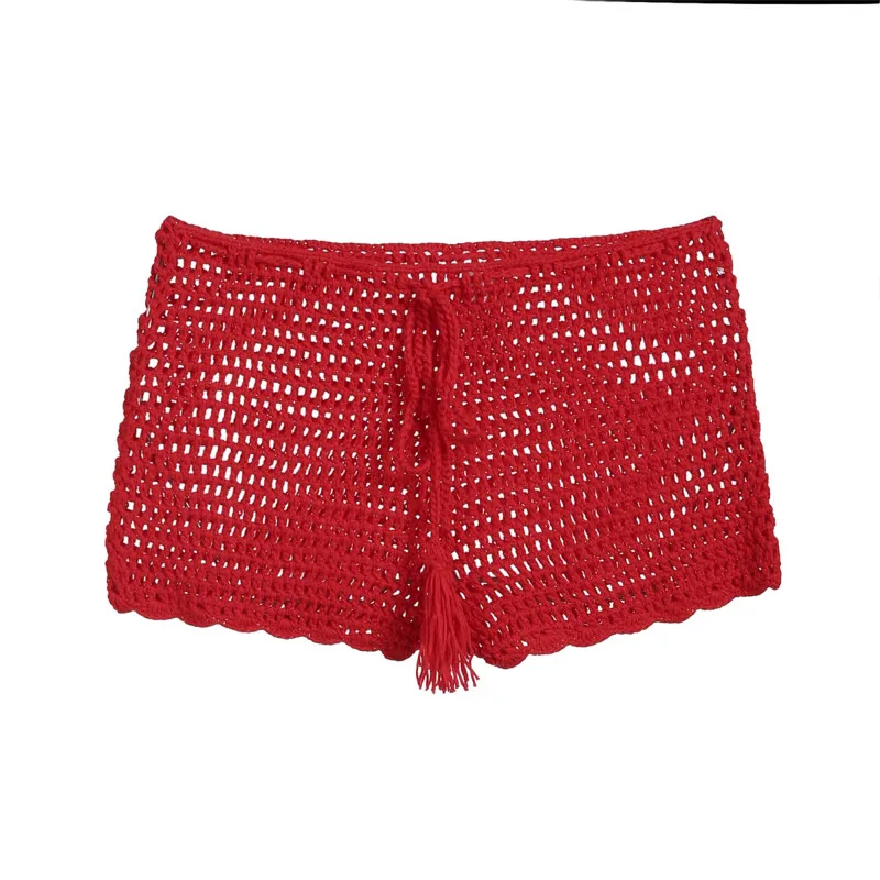 Женские летние однотонные Шорты для плавания женские вязаные купальные плавки