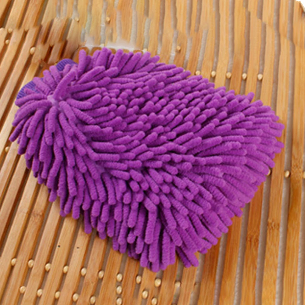 

New Microfiber Washing Gloves Tools Double-Sided Chenille Microfiber Thicken Scratch-Free Car Washing Gloves Free Ship